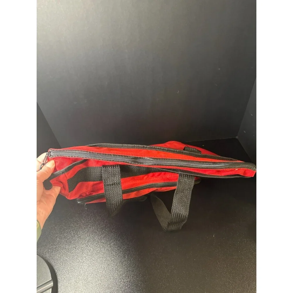 Red‎ & Black Nylon Utility Tote
